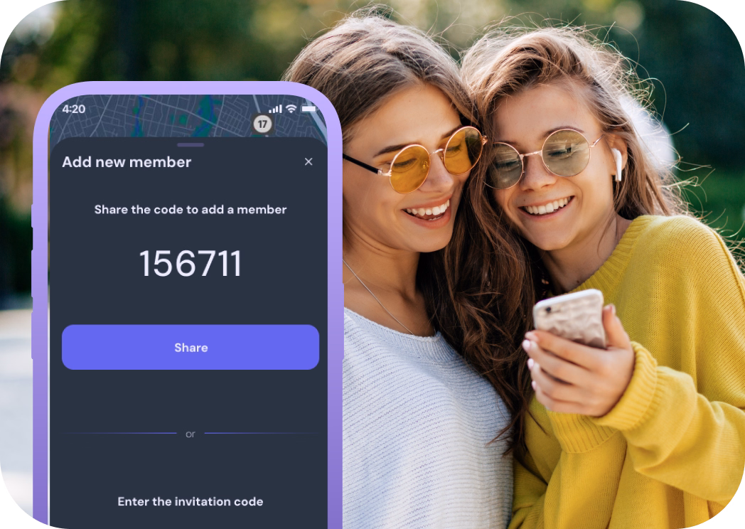 Invitation screen showing how to add friends by phone number